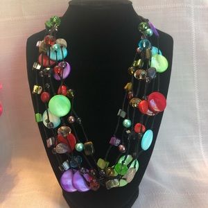 Premier Design Multi stone/bead necklace 18” with 4” extender. Used like new